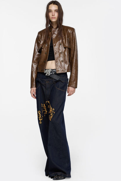 Overseas Celebrity Fashion Bloggers Punk Coat