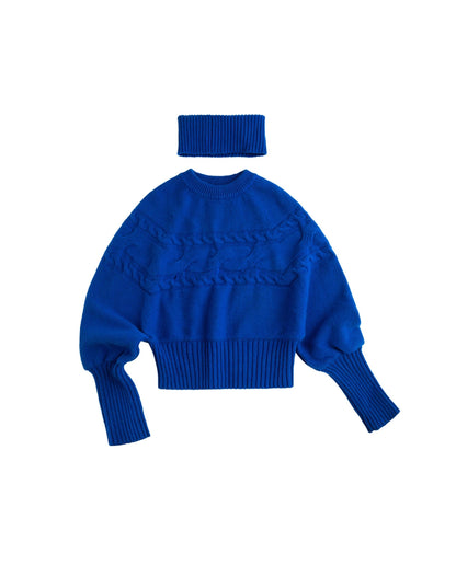 Vintage Blue Turtleneck Sweater