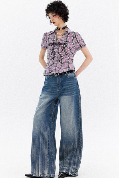 Compass Denim Wide-Leg Pants