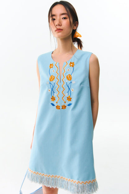 Tulip V-neck A-line Dress