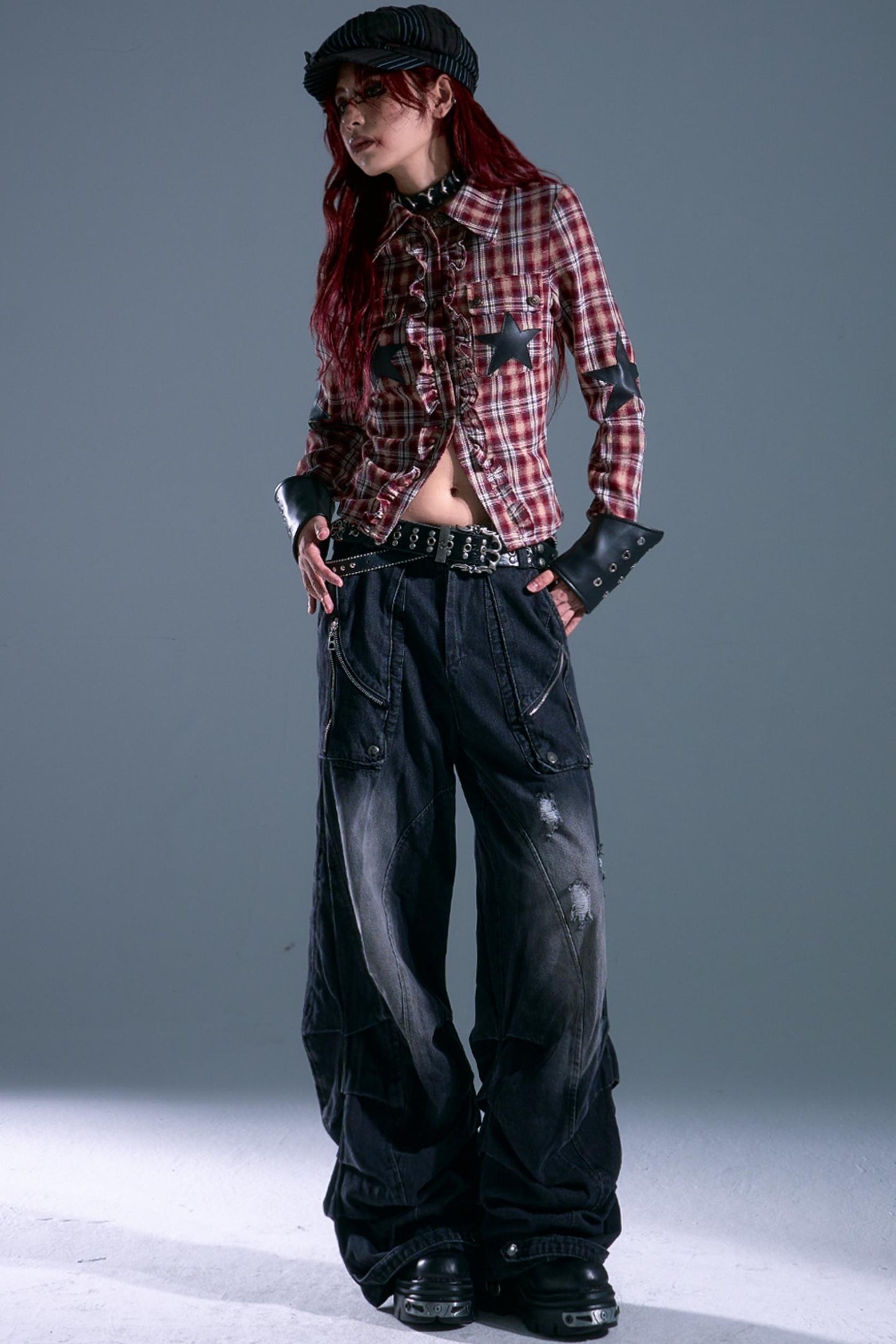 Star Leather Slim Shirt