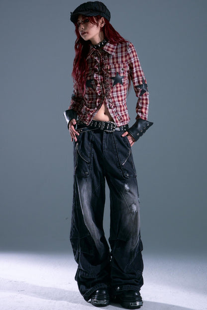 Star Leather Slim Shirt