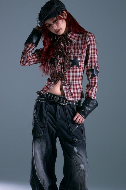 Star Leather Slim Shirt