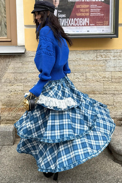 Vintage Blue Turtleneck Sweater