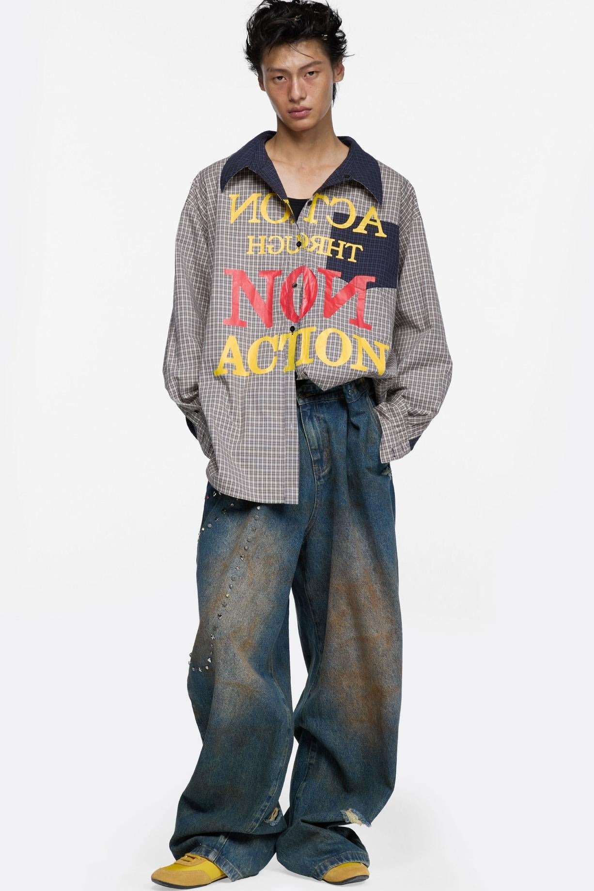 Street Printed Plaid Shirts