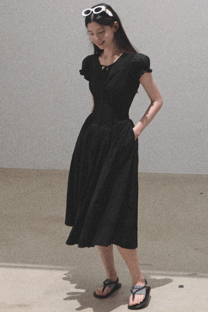 Lovefall Embroidered Cotton Tea Dress