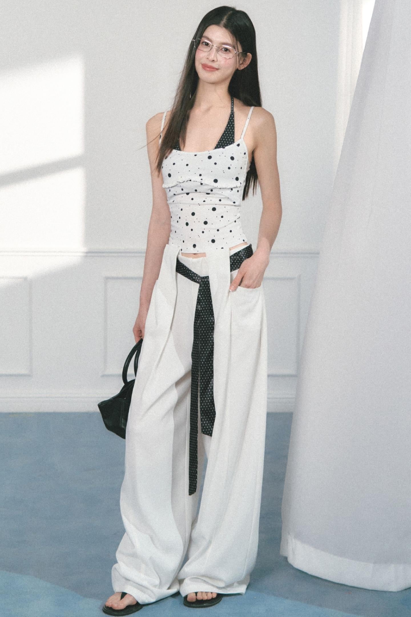 Polka Dot Wide Leg Pants