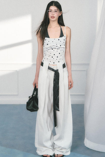 Polka Dot Wide Leg Pants