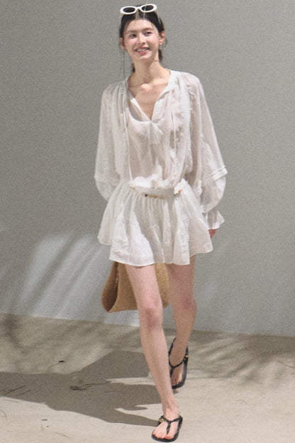 Bubble Sleeve Skirt Set-Up