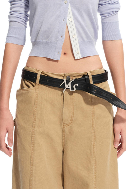Top-Layer Cowhide Denim Belt