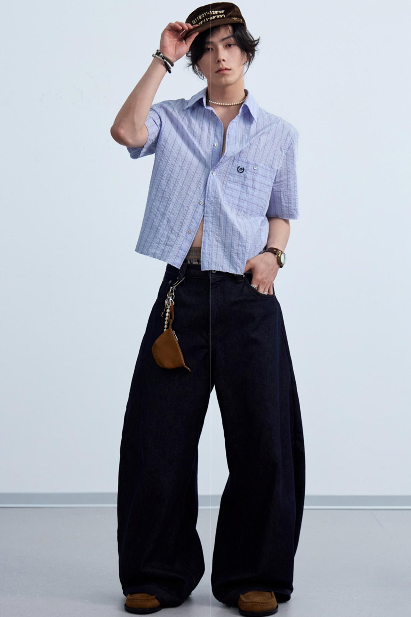 Light Blue Striped Shirt