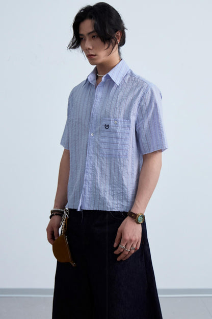 Light Blue Striped Shirt