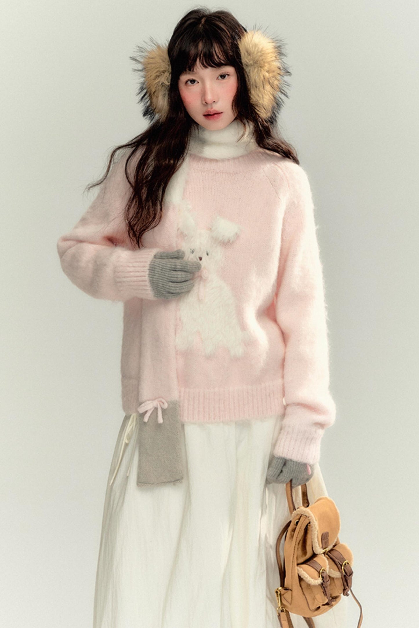 Bunny Mink Knit Sweater Set-Up