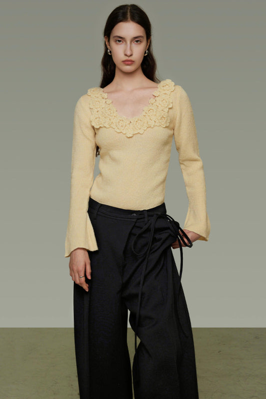 Autumn Flared Knit Top