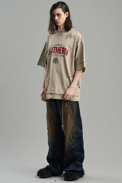 Ripped Cotton T-Shirt