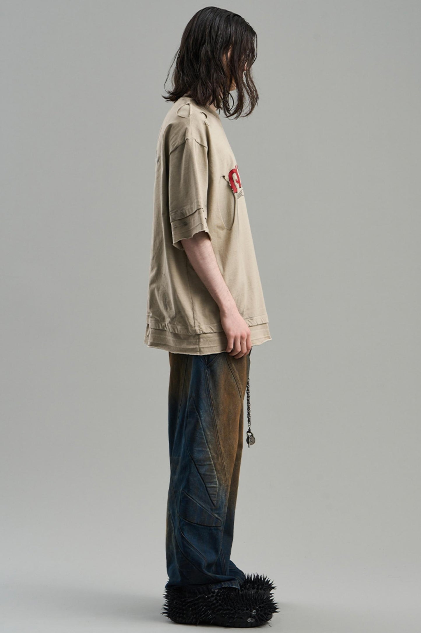 Ripped Cotton T-Shirt