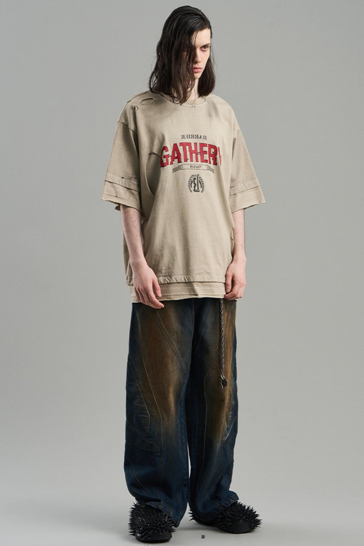 Ripped Cotton T-Shirt