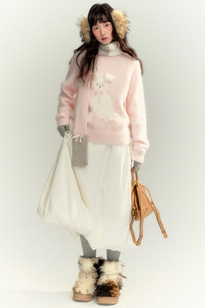 Bunny Mink Knit Sweater Set-Up