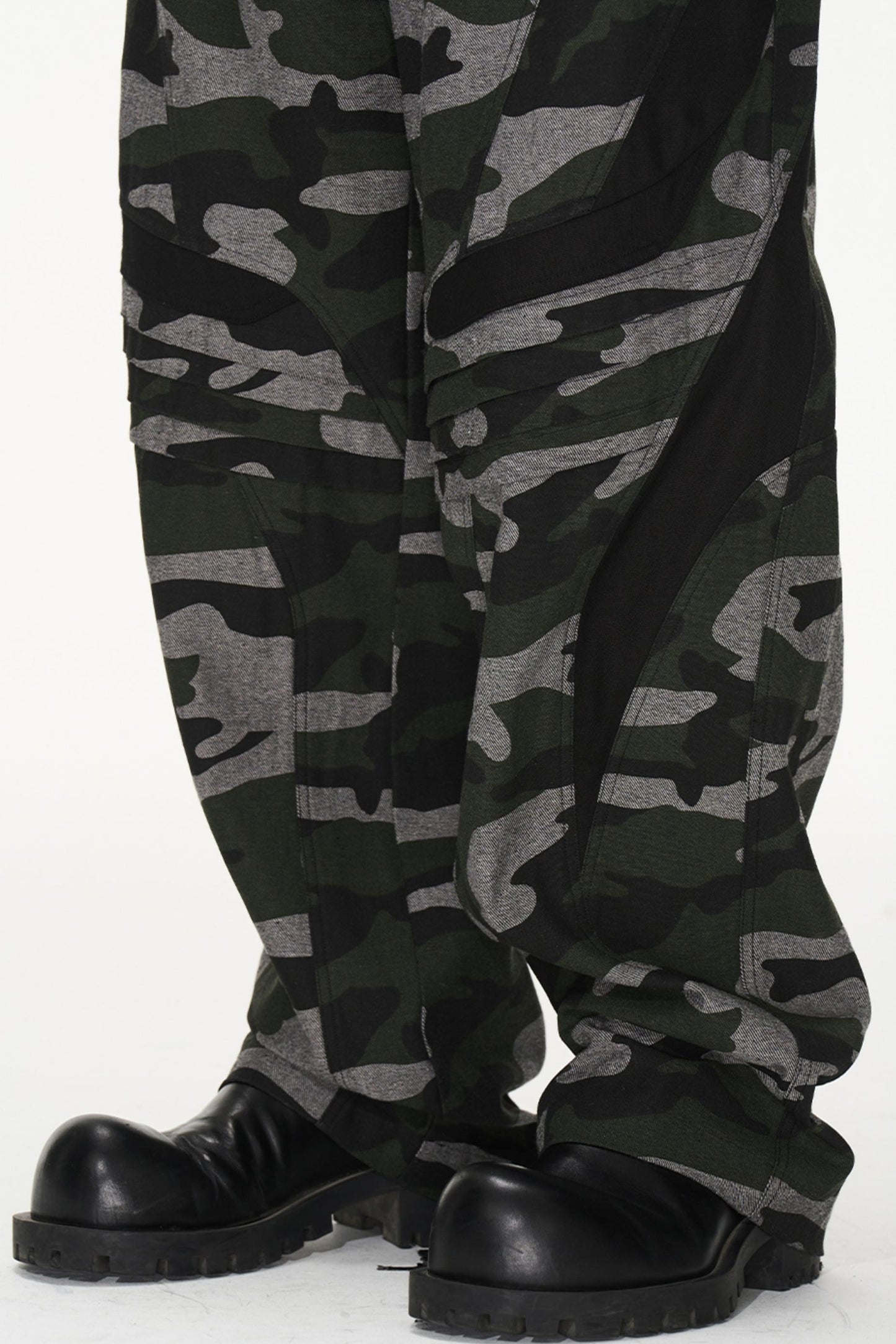 Patchwork Pleat Pants