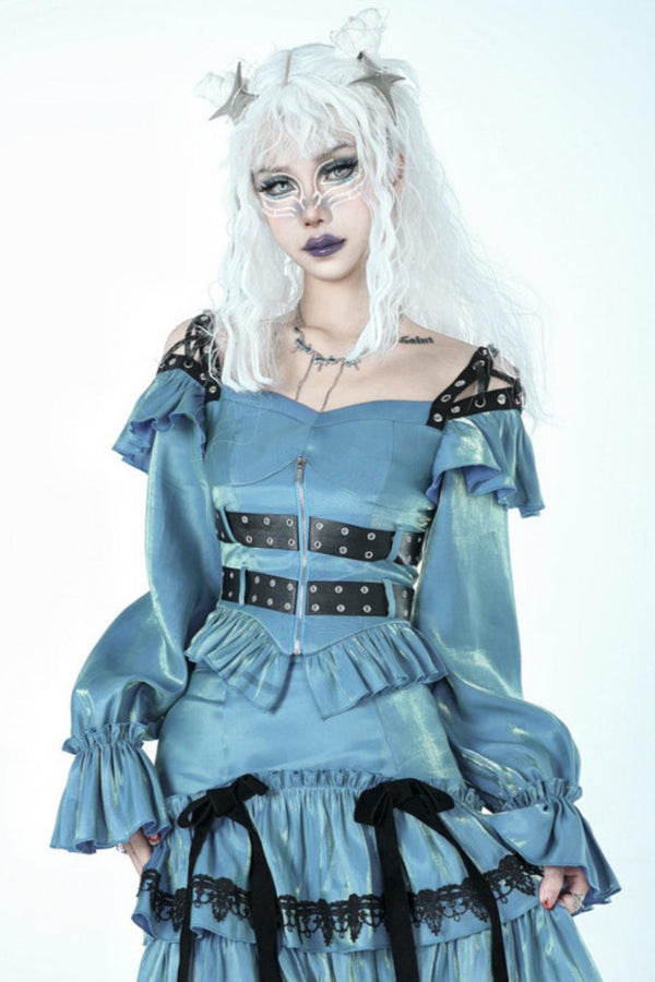 Futuristic Punk Tie Top