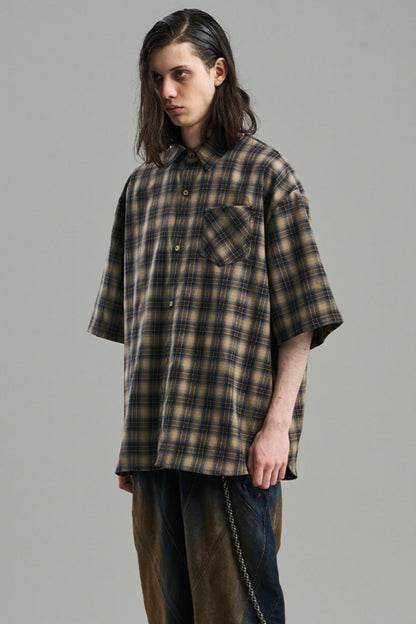 Luxury Studded Plaid Shirt