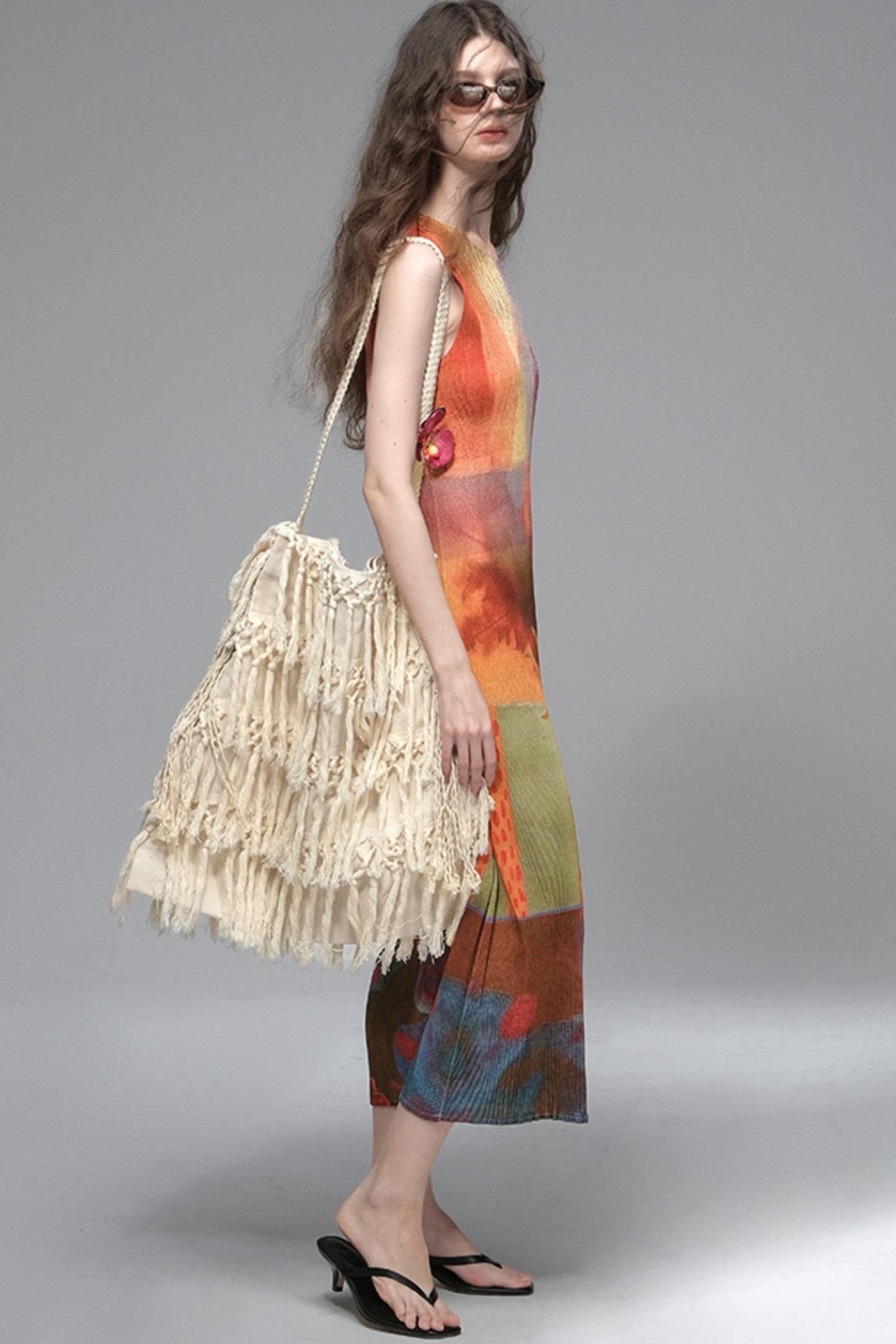 Gypsy Sunset Pleated Dress