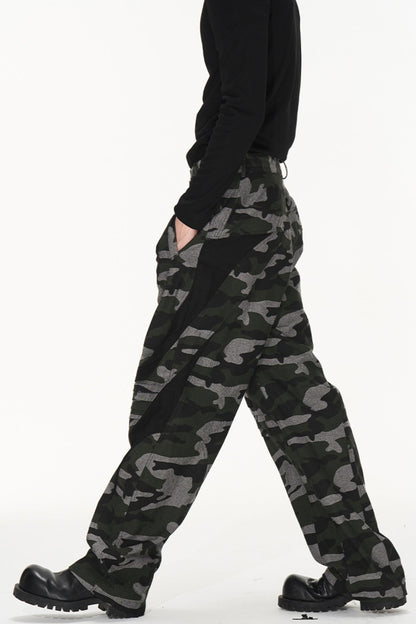 Patchwork Pleat Pants