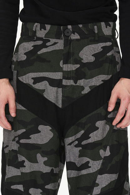 Patchwork Pleat Pants