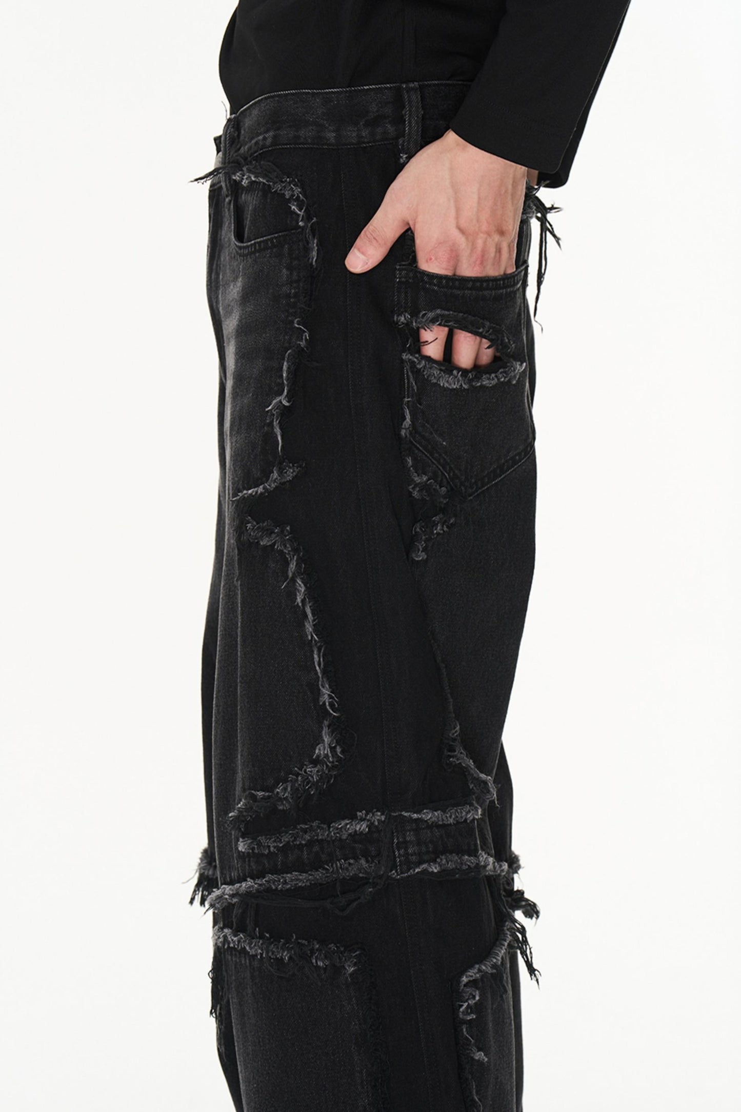 Vintage Split Denim Pants