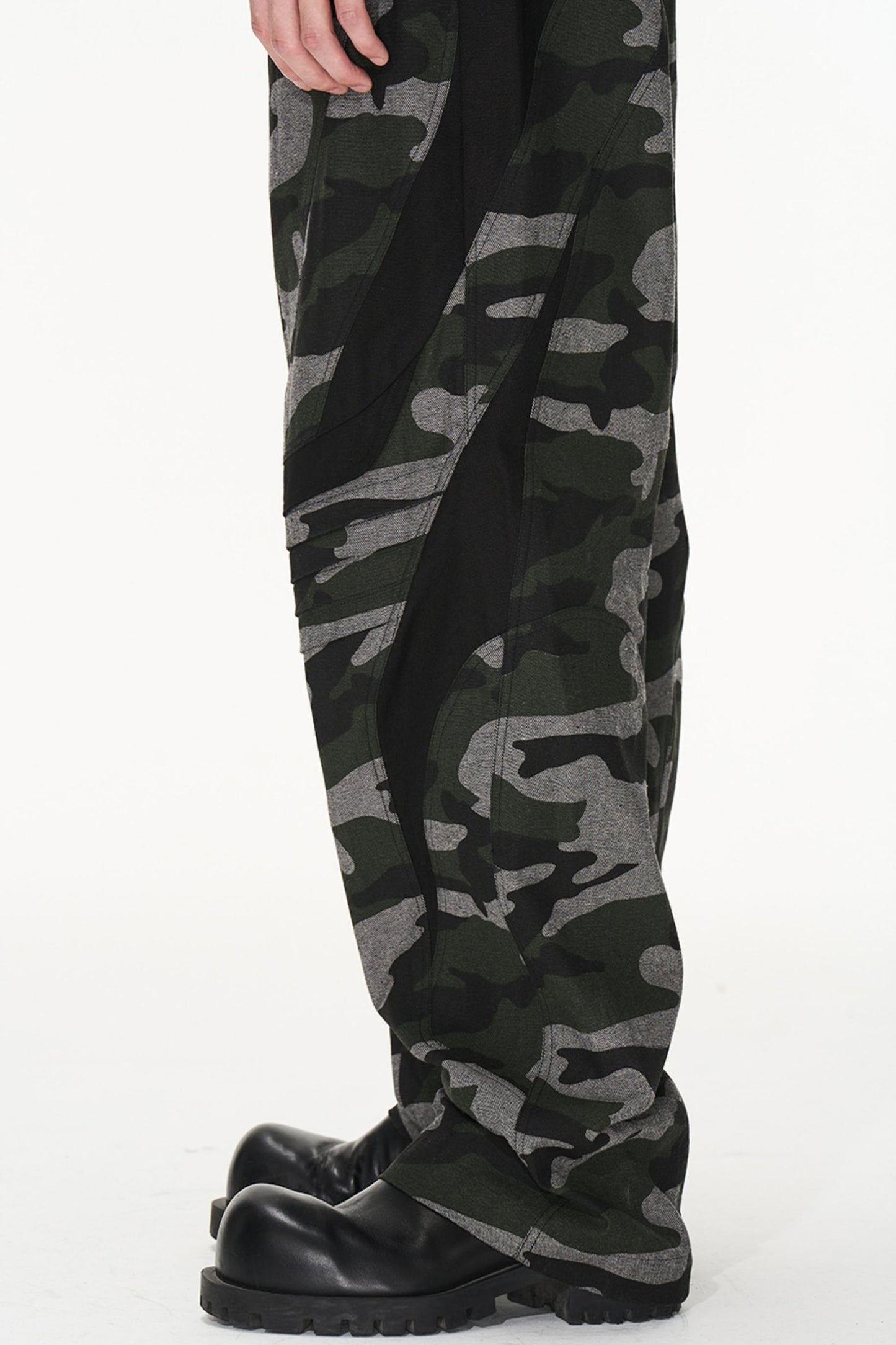 Patchwork Pleat Pants