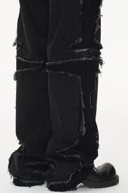 Vintage Split Denim Pants