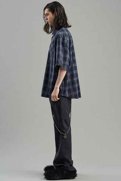 Luxury Studded Plaid Shirt