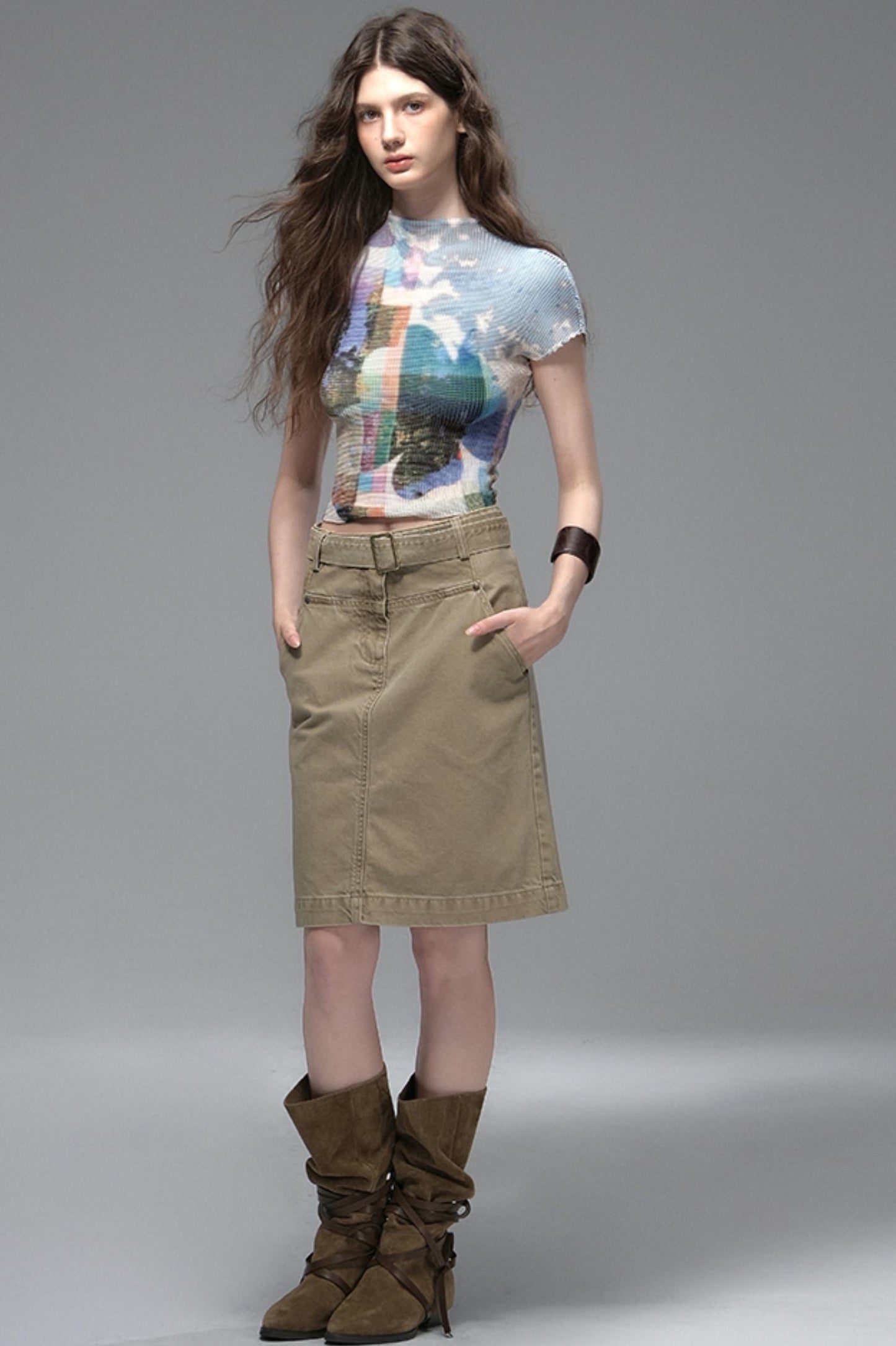 Nomad Stars Pleated T-Shirt