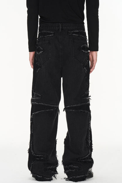 Vintage Split Denim Pants