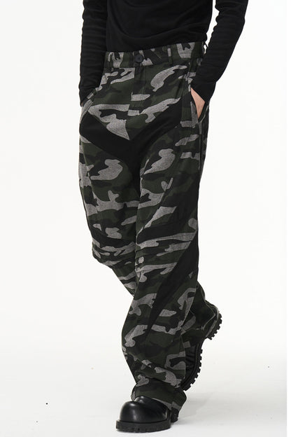 Patchwork Pleat Pants