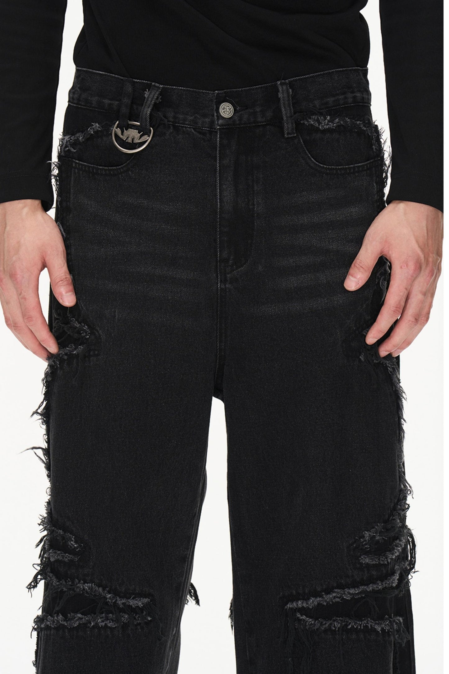 Vintage Split Denim Pants