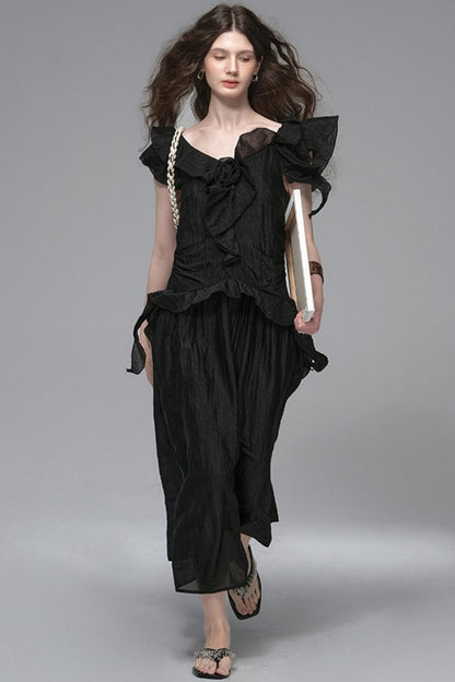 Mandala Flower Pleated Dress