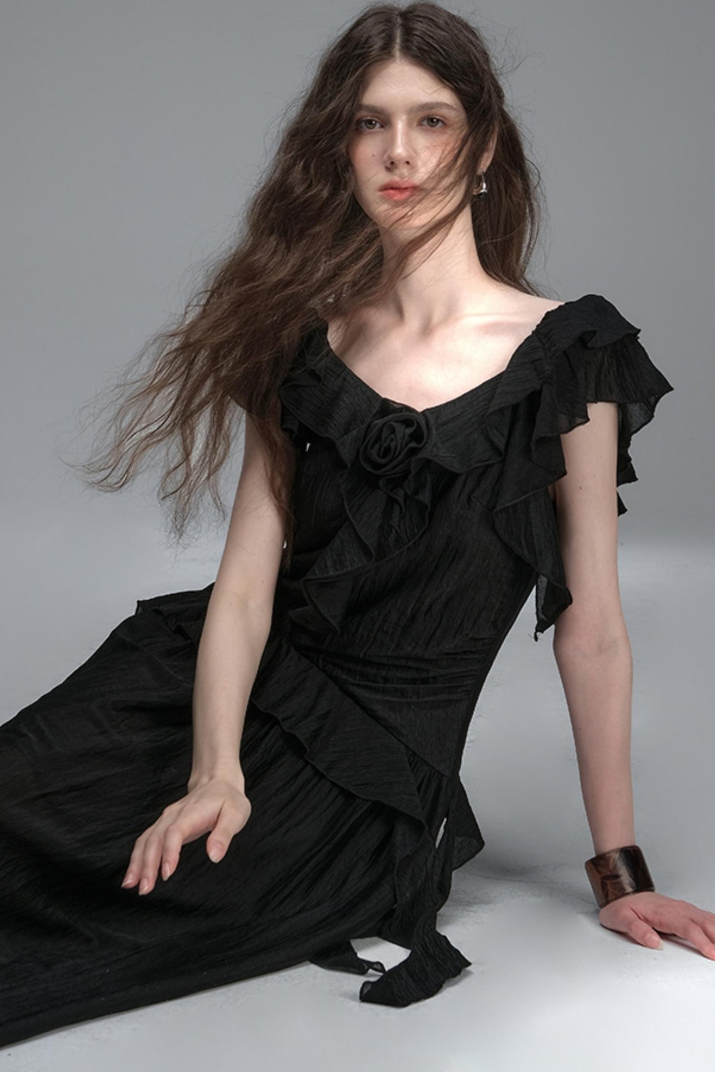 Mandala Flower Pleated Dress