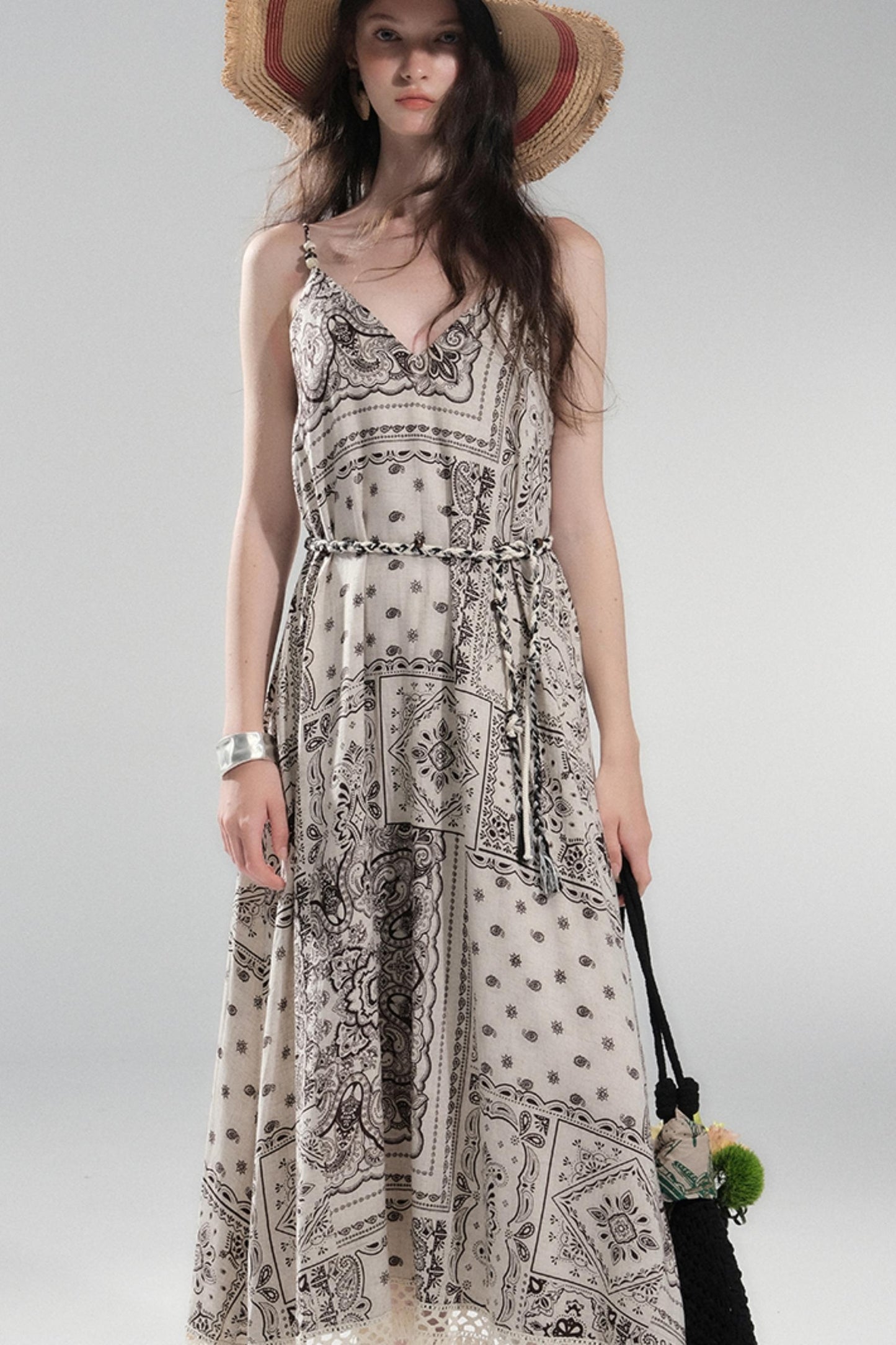 Sunset Bohemian Beaded Slip Dress