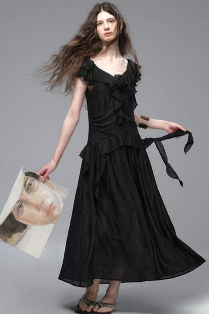 Mandala Flower Pleated Dress