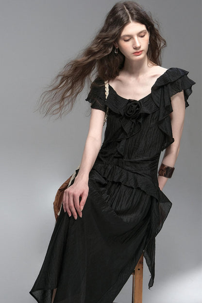 Mandala Flower Pleated Dress