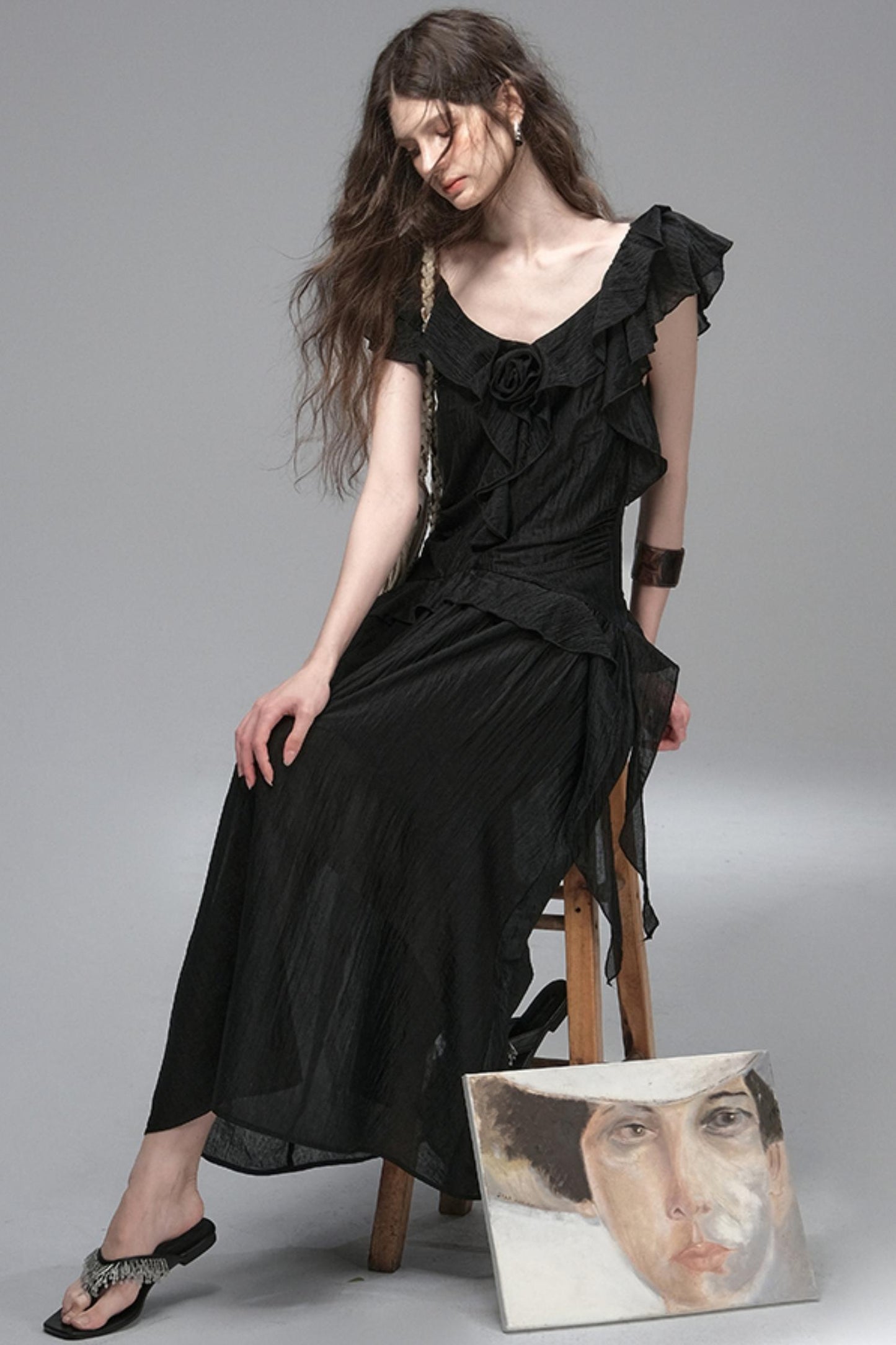 Mandala Flower Pleated Dress