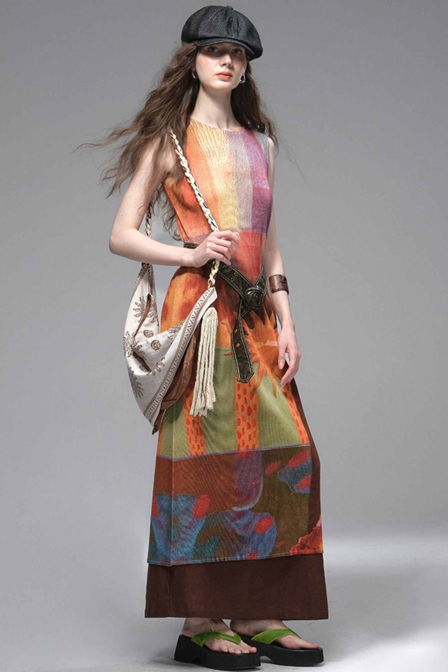 Gypsy Sunset Pleated Dress
