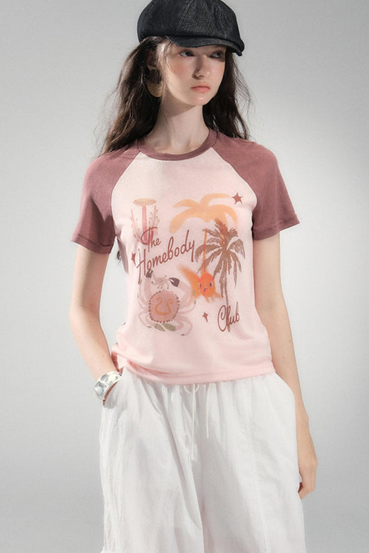 Cotton Island Raglan Sleeve T-shirt