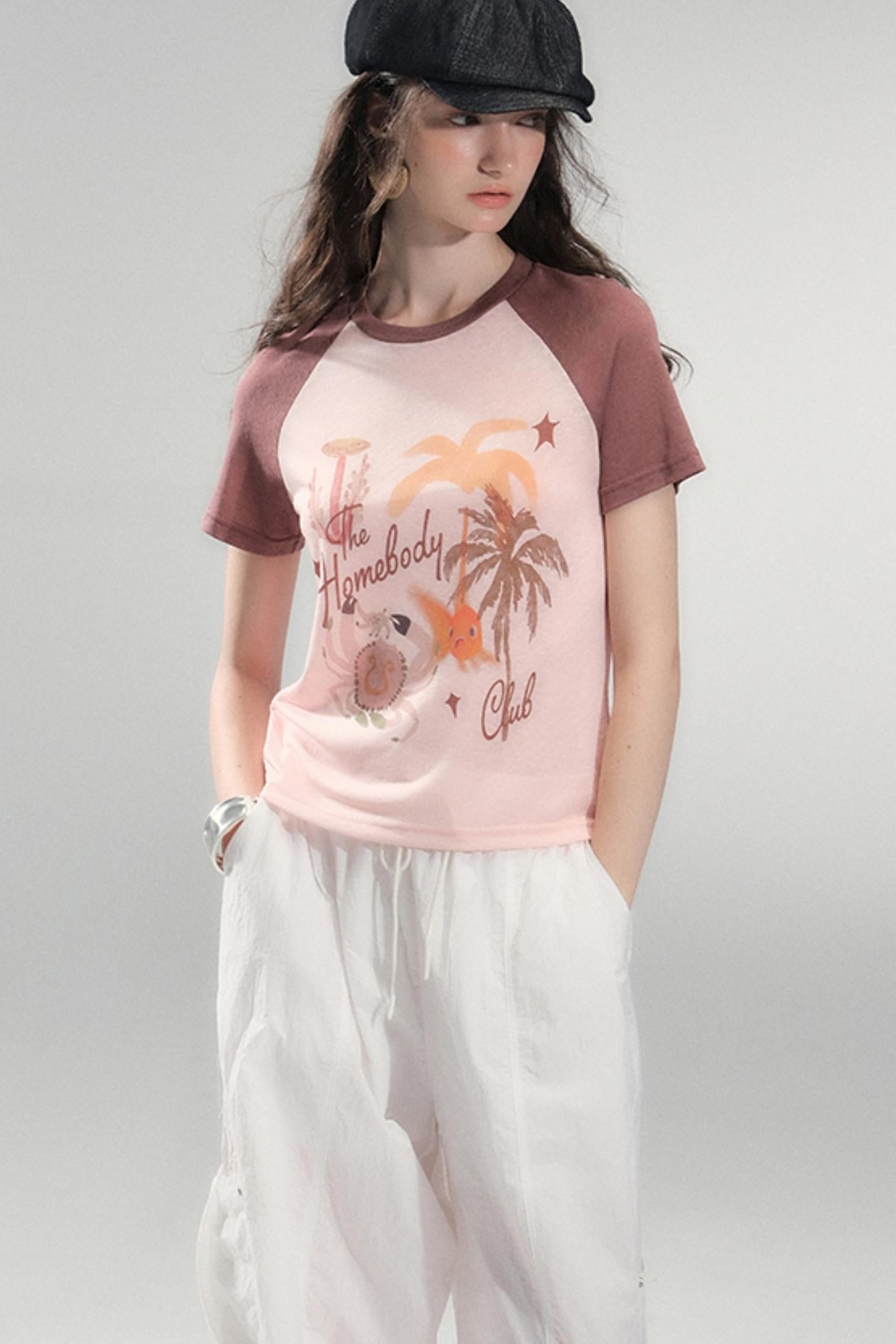 Cotton Island Raglan Sleeve T-shirt