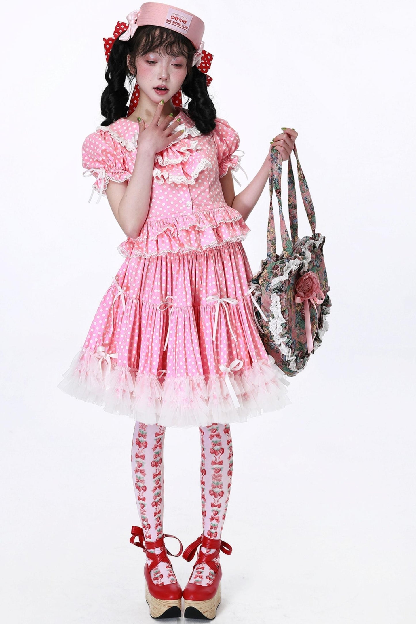 Pink Polka Dot Skirt