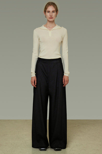 Casual Loose Pleated Wide Pants