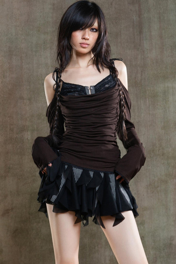 Retro Strapless Sunscreen T-Shirt