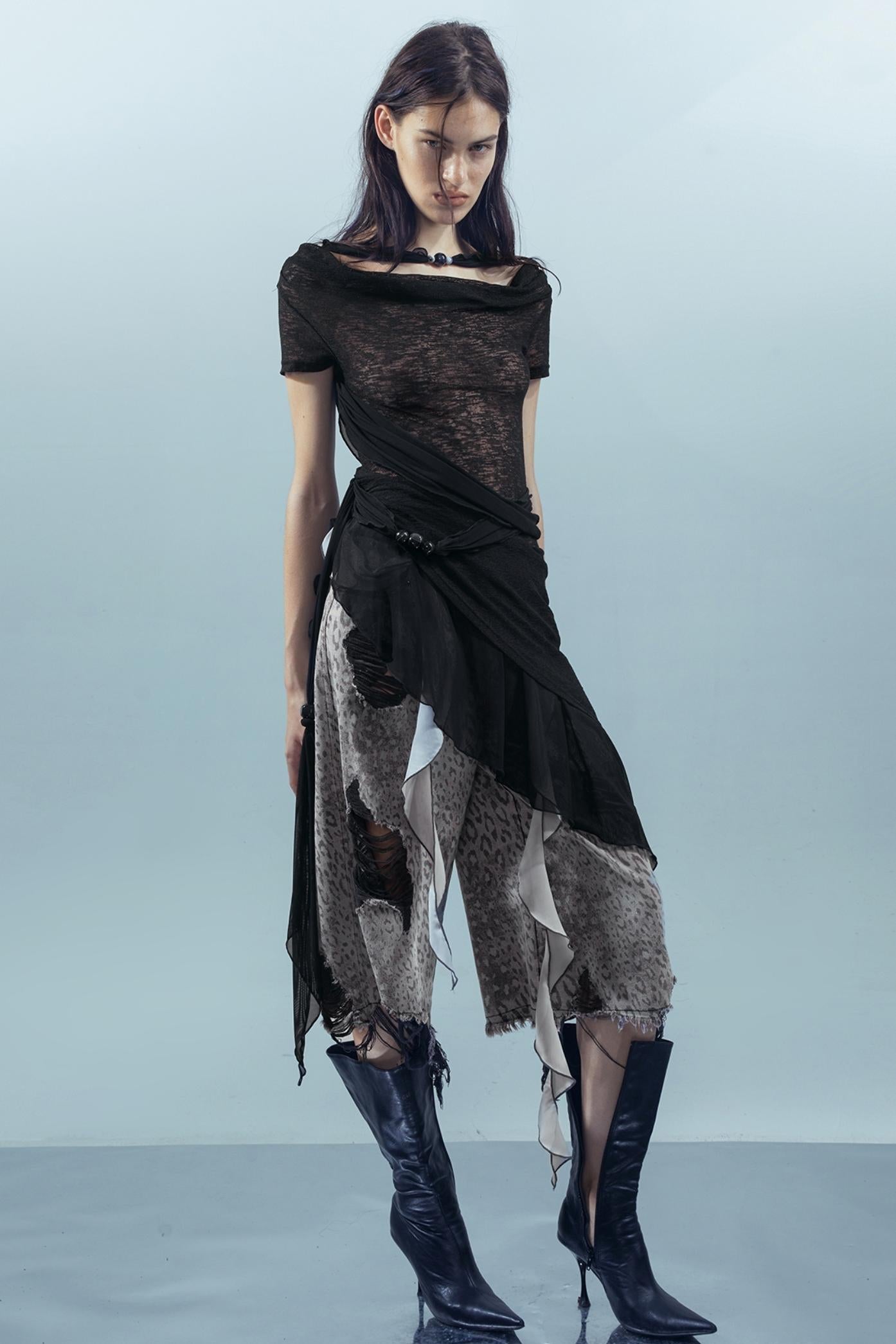 Irregular Beaded Tee