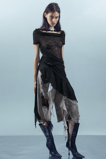 Irregular Beaded Tee